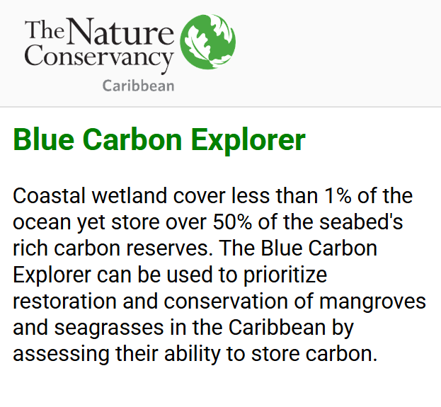The Nature Conservancy Blue Carbon Explorer